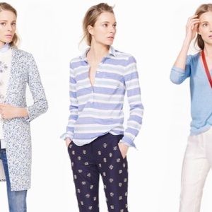 Retro J. Crew Monaco Multistripe Popover Tunic